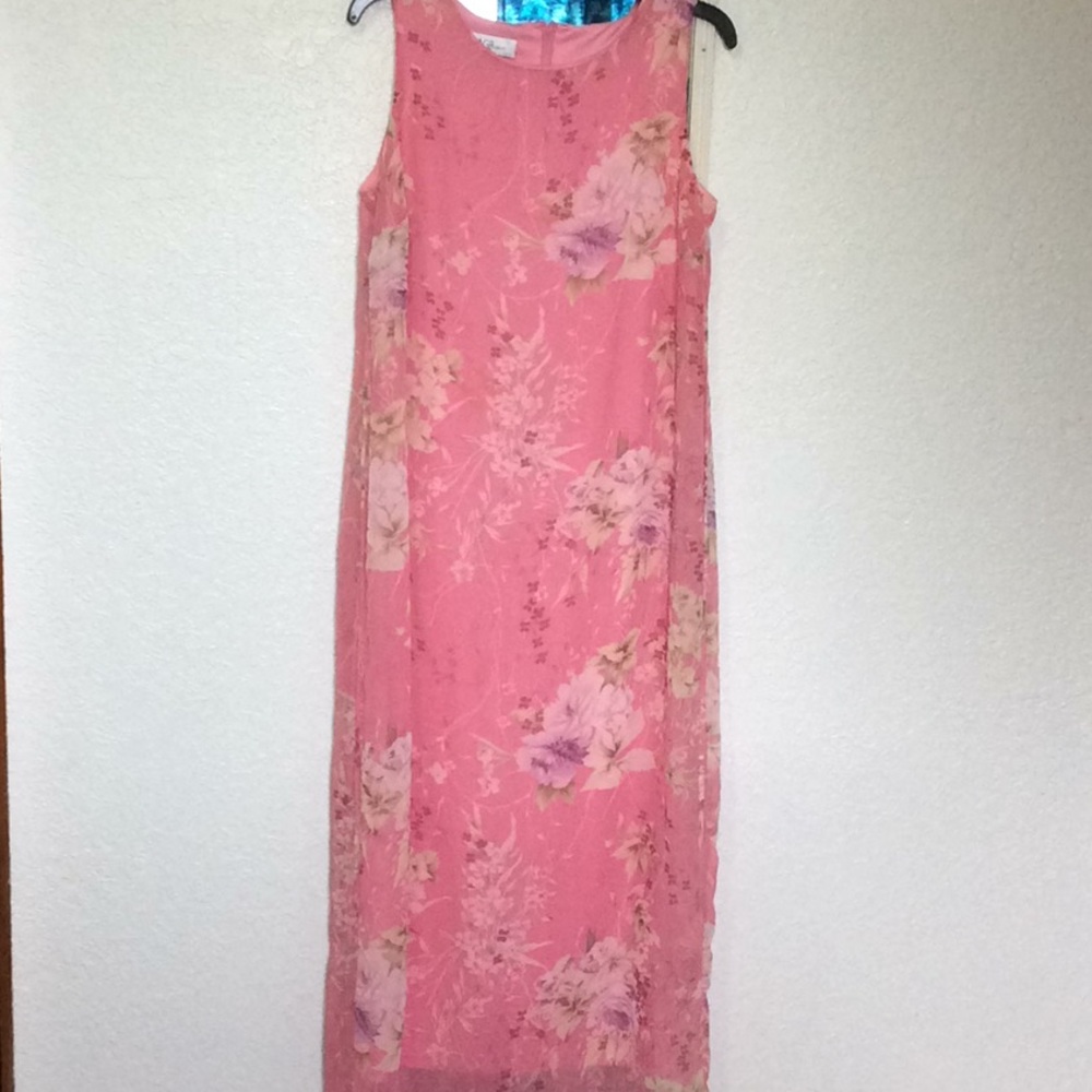 Pink, dressy, maxi, dress
